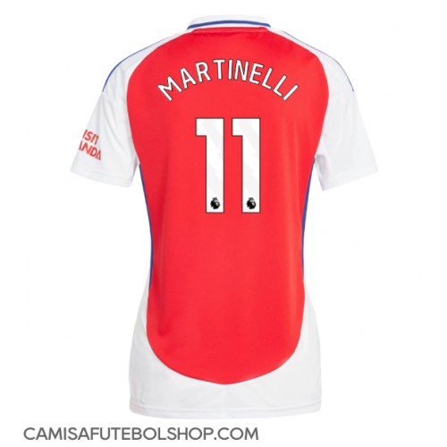 Camisa de time de futebol Arsenal Gabriel Martinelli #11 Replicas 1º Equipamento Feminina 2024-25 Manga Curta